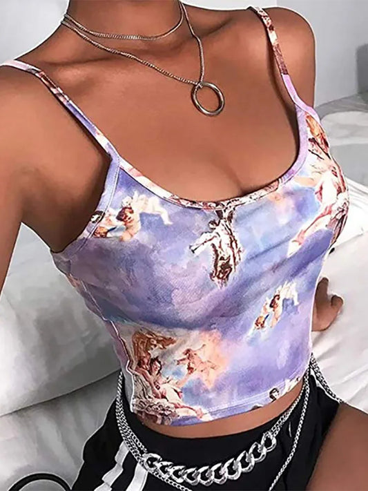 Angel Print Summer Top